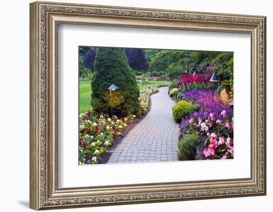 Butchart Gardens in Full Bloom, Victoria, British Columbia, Canada-Terry Eggers-Framed Photographic Print