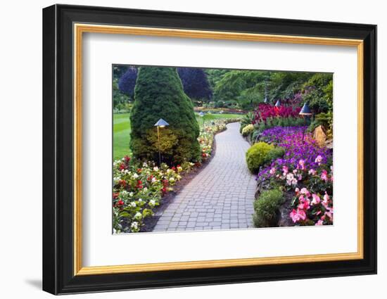 Butchart Gardens in Full Bloom, Victoria, British Columbia, Canada-Terry Eggers-Framed Photographic Print