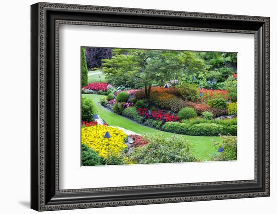 Butchart Gardens in Full Bloom, Victoria, British Columbia, Canada-Terry Eggers-Framed Photographic Print