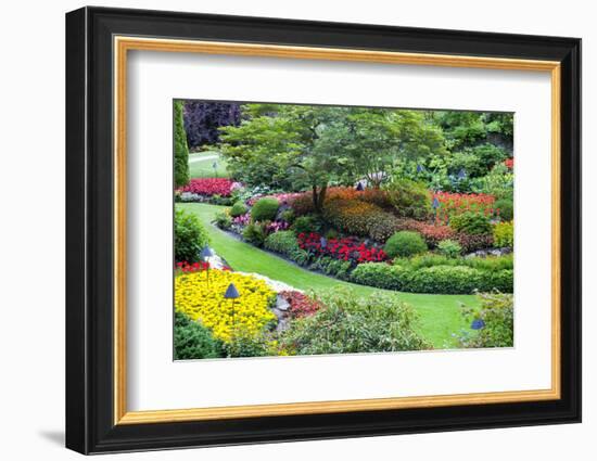 Butchart Gardens in Full Bloom, Victoria, British Columbia, Canada-Terry Eggers-Framed Photographic Print