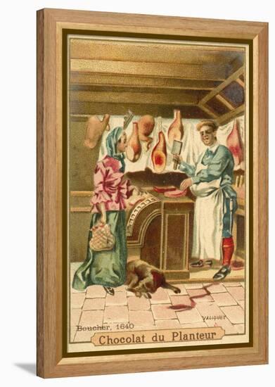 Butcher, 1640-null-Framed Premier Image Canvas