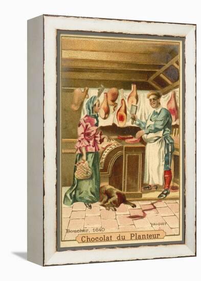 Butcher, 1640-null-Framed Premier Image Canvas