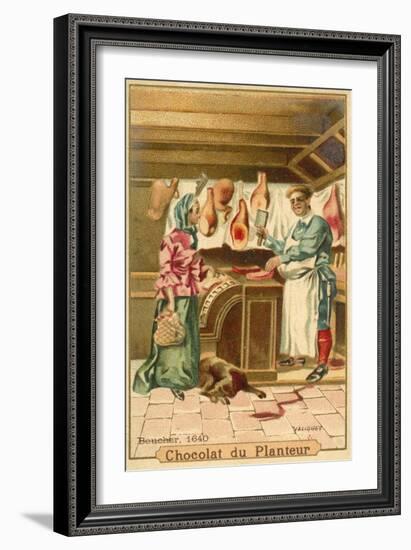 Butcher, 1640-null-Framed Giclee Print