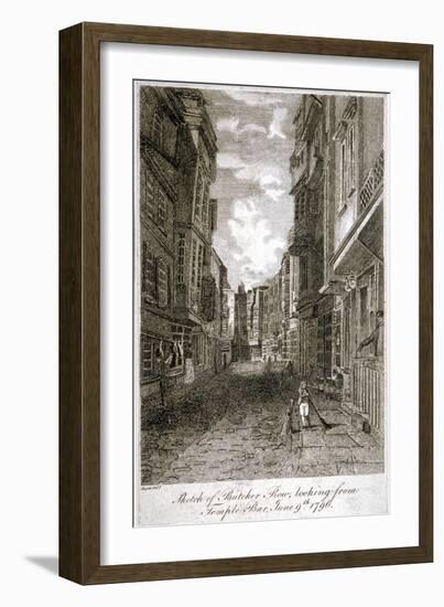 Butcher Row, Westminster, London, 1796-Edward Dayes-Framed Giclee Print