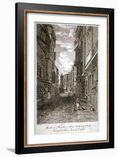 Butcher Row, Westminster, London, 1796-Edward Dayes-Framed Giclee Print