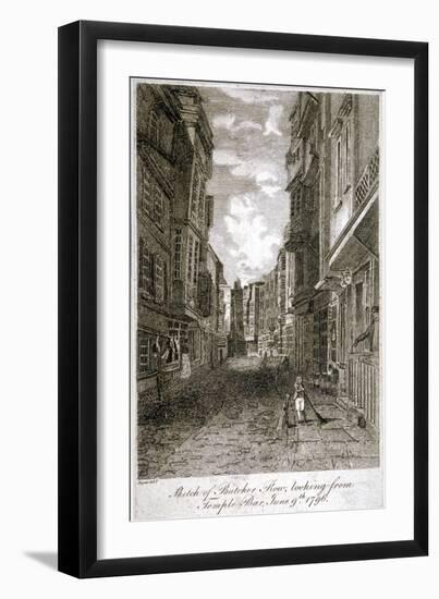 Butcher Row, Westminster, London, 1796-Edward Dayes-Framed Giclee Print