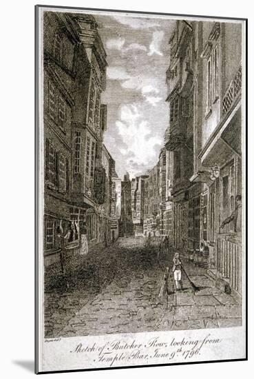 Butcher Row, Westminster, London, 1796-Edward Dayes-Mounted Giclee Print