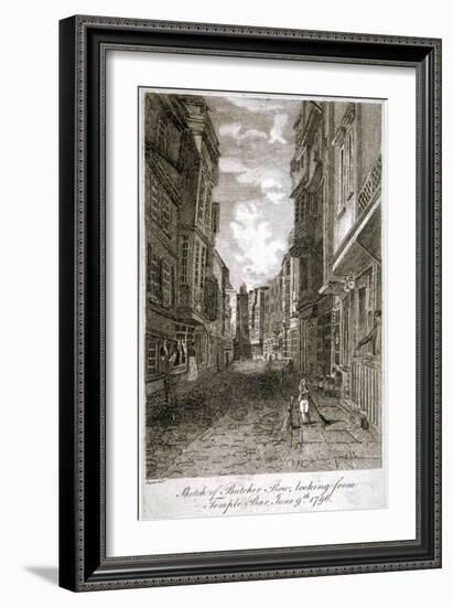 Butcher Row, Westminster, London, 1796-Edward Dayes-Framed Giclee Print