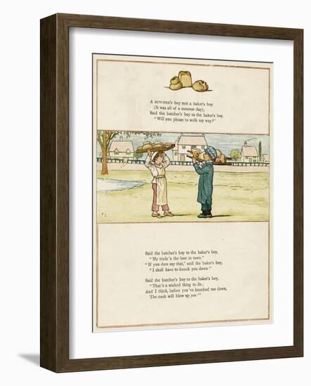 Butcher's Boy and Baker's Boy-Kate Greenaway-Framed Art Print