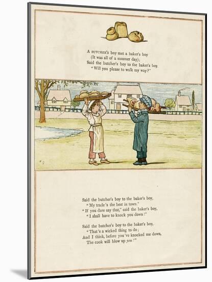 Butcher's Boy and Baker's Boy-Kate Greenaway-Mounted Art Print