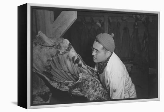 Butcher Shop, (J.S. Yonai)-Ansel Adams-Framed Stretched Canvas