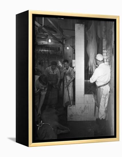 Butchery Factory, Rawmarsh, South Yorkshire, 1955-Michael Walters-Framed Premier Image Canvas