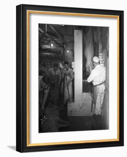 Butchery Factory, Rawmarsh, South Yorkshire, 1955-Michael Walters-Framed Photographic Print