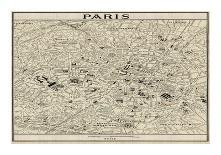 Paris Map-Butler-Giclee Print