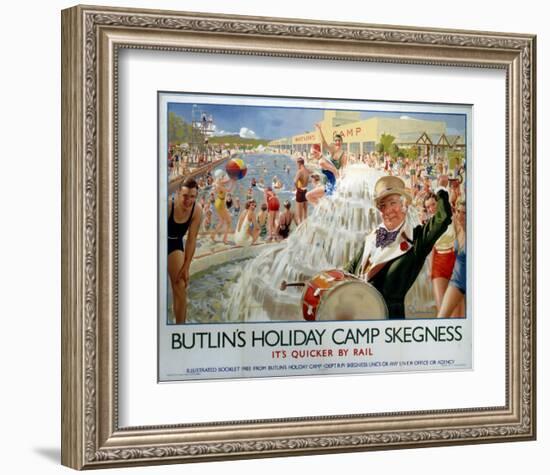 Butlins Holiday Camp, Drummer-null-Framed Art Print