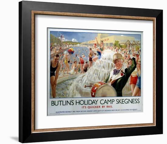 Butlins Holiday Camp, Drummer-null-Framed Art Print