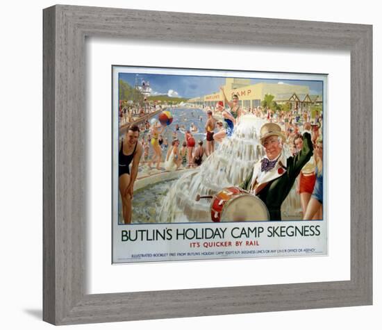 Butlins Holiday Camp, Drummer-null-Framed Art Print