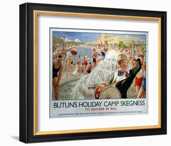 Butlins Holiday Camp, Drummer-null-Framed Art Print