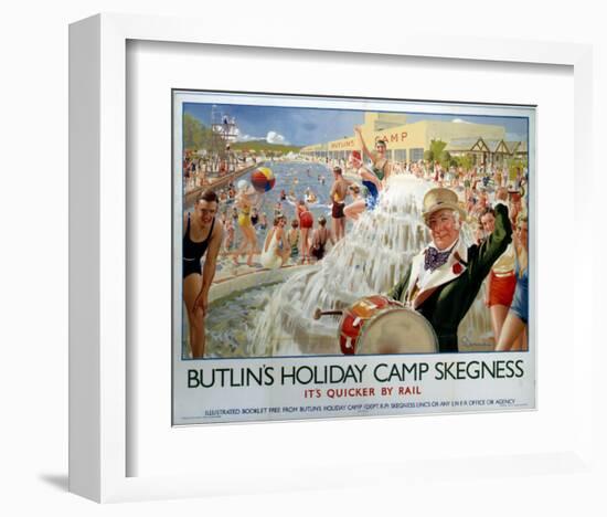 Butlins Holiday Camp, Drummer-null-Framed Art Print