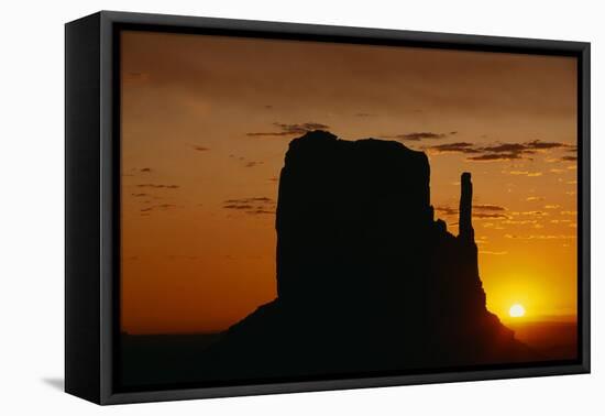 Butte at Sunset-DLILLC-Framed Premier Image Canvas