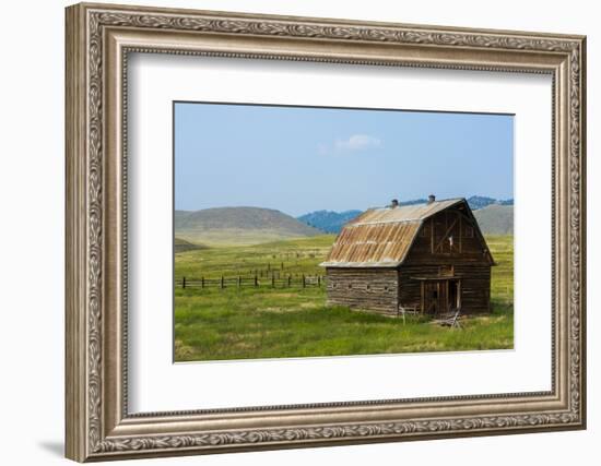 Butte, Montana Old Worn Barn in Farm County-Bill Bachmann-Framed Photographic Print