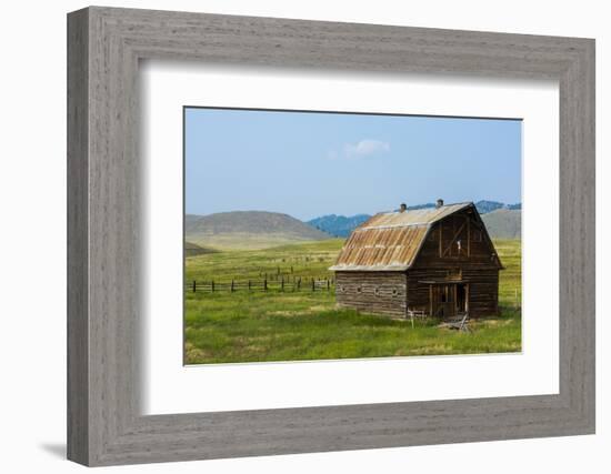 Butte, Montana Old Worn Barn in Farm County-Bill Bachmann-Framed Photographic Print