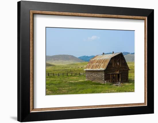 Butte, Montana Old Worn Barn in Farm County-Bill Bachmann-Framed Photographic Print