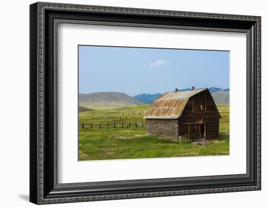 Butte, Montana Old Worn Barn in Farm County-Bill Bachmann-Framed Photographic Print