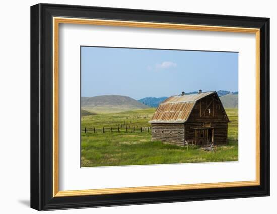 Butte, Montana Old Worn Barn in Farm County-Bill Bachmann-Framed Photographic Print