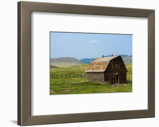 Butte, Montana Old Worn Barn in Farm County-Bill Bachmann-Framed Photographic Print