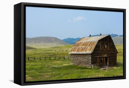 Butte, Montana Old Worn Barn in Farm County-Bill Bachmann-Framed Premier Image Canvas