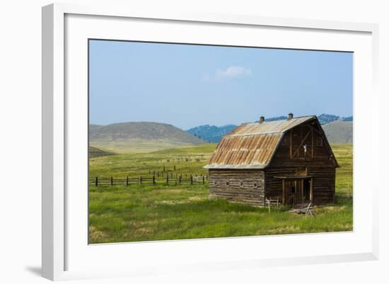 Butte, Montana Old Worn Barn in Farm County-Bill Bachmann-Framed Photographic Print