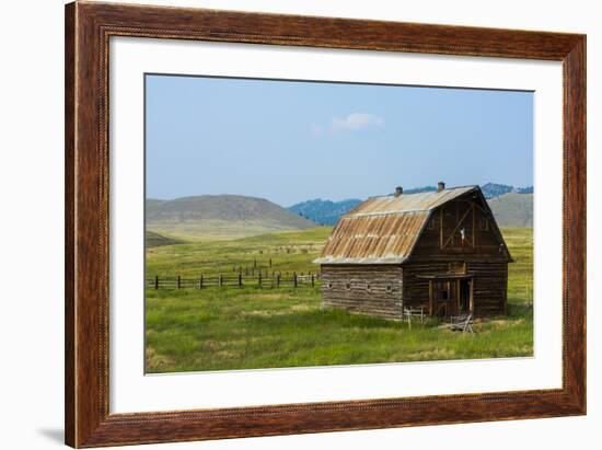 Butte, Montana Old Worn Barn in Farm County-Bill Bachmann-Framed Photographic Print