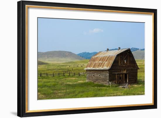 Butte, Montana Old Worn Barn in Farm County-Bill Bachmann-Framed Photographic Print