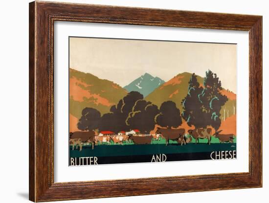 Butter and Cheese, from the Series 'Buy New Zealand Produce'-Frank Newbould-Framed Giclee Print