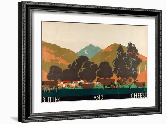 Butter and Cheese, from the Series 'Buy New Zealand Produce'-Frank Newbould-Framed Giclee Print