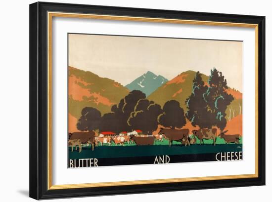 Butter and Cheese, from the Series 'Buy New Zealand Produce'-Frank Newbould-Framed Giclee Print