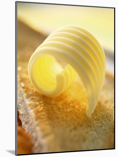 Butter Curl on Toast-null-Mounted Photographic Print