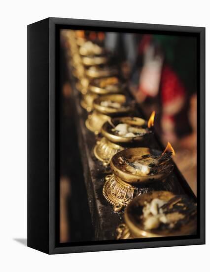 Butter Lamps, Kathmandu, Nepal, Asia-Mark Chivers-Framed Premier Image Canvas