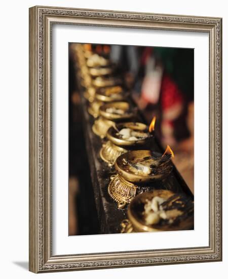 Butter Lamps, Kathmandu, Nepal, Asia-Mark Chivers-Framed Photographic Print