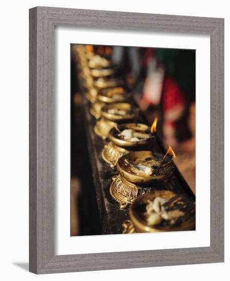 Butter Lamps, Kathmandu, Nepal, Asia-Mark Chivers-Framed Photographic Print