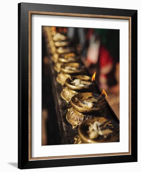 Butter Lamps, Kathmandu, Nepal, Asia-Mark Chivers-Framed Photographic Print