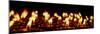 Butter lamps lit for the sacred full moon of July in Lo Manthang, Mustang Region, Nepal-null-Mounted Photographic Print