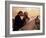 Buttercup and Westley Kissing on Horseback-null-Framed Photo