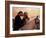 Buttercup and Westley Kissing on Horseback-null-Framed Photo