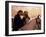 Buttercup and Westley Kissing on Horseback-null-Framed Photo