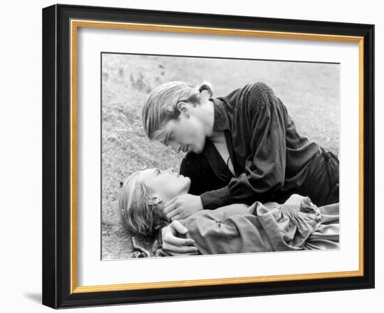 Buttercup and Westley Laying on the Grass-null-Framed Photo