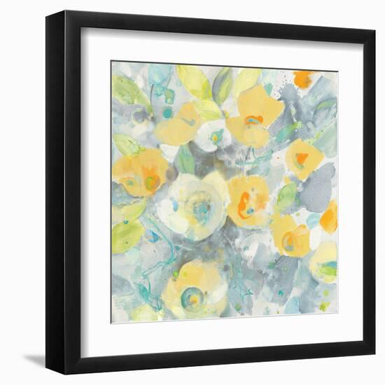 Buttercups II Turquoise-Albena Hristova-Framed Art Print