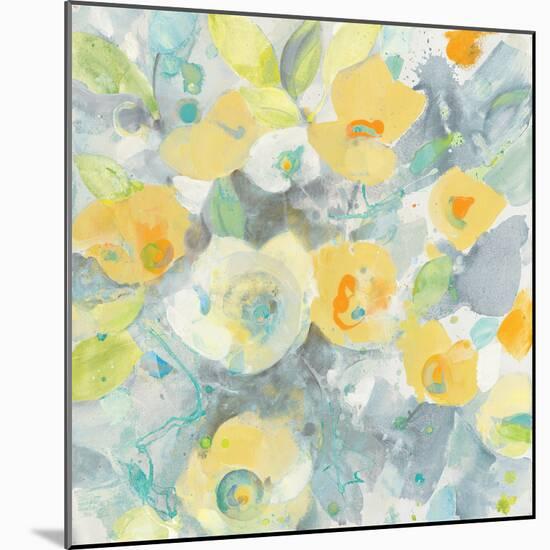 Buttercups II Turquoise-Albena Hristova-Mounted Art Print