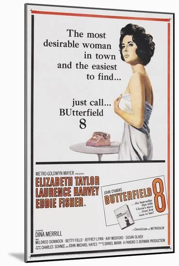 Butterfield 8, 1960, Directed by Daniel Mann-null-Mounted Giclee Print